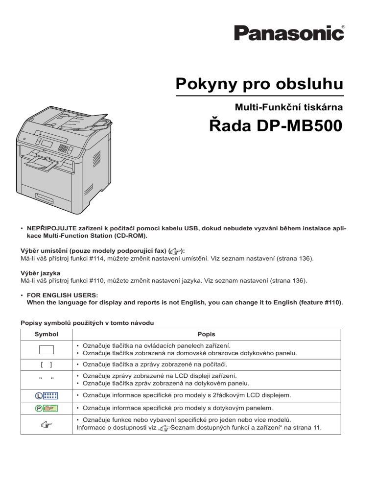 Panasonic DPMB537EU, DPMB545EU Operating instructions Panasonic DPMB537EU, DPMB545EU Operating instructions