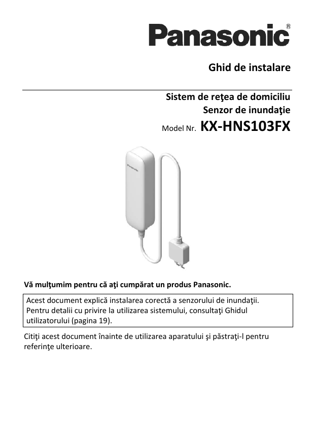 Panasonic KXHNS103FX Operating instructions Panasonic KXHNS103FX Operating instructions