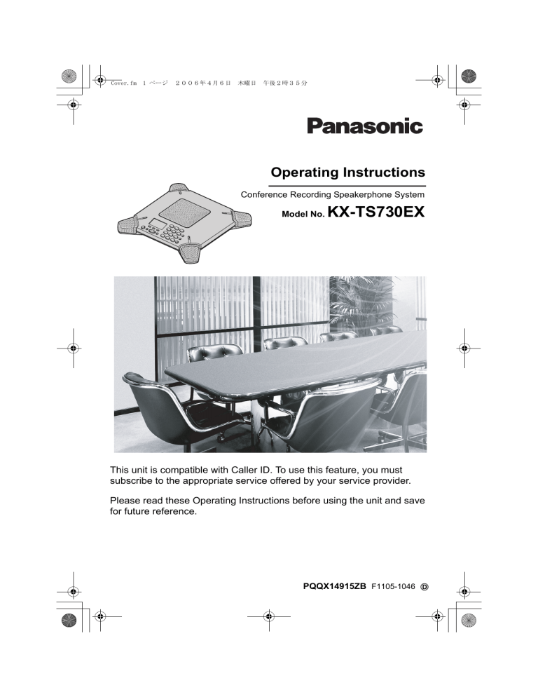 Panasonic KXTS730EX Operating instructions Panasonic KXTS730EX Operating instructions