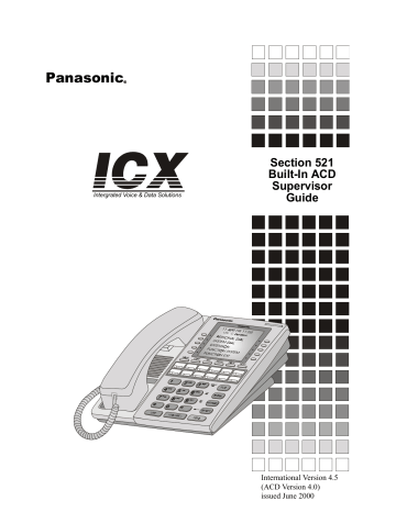 Panasonic ICX Operating instructions Panasonic ICX Operating instructions