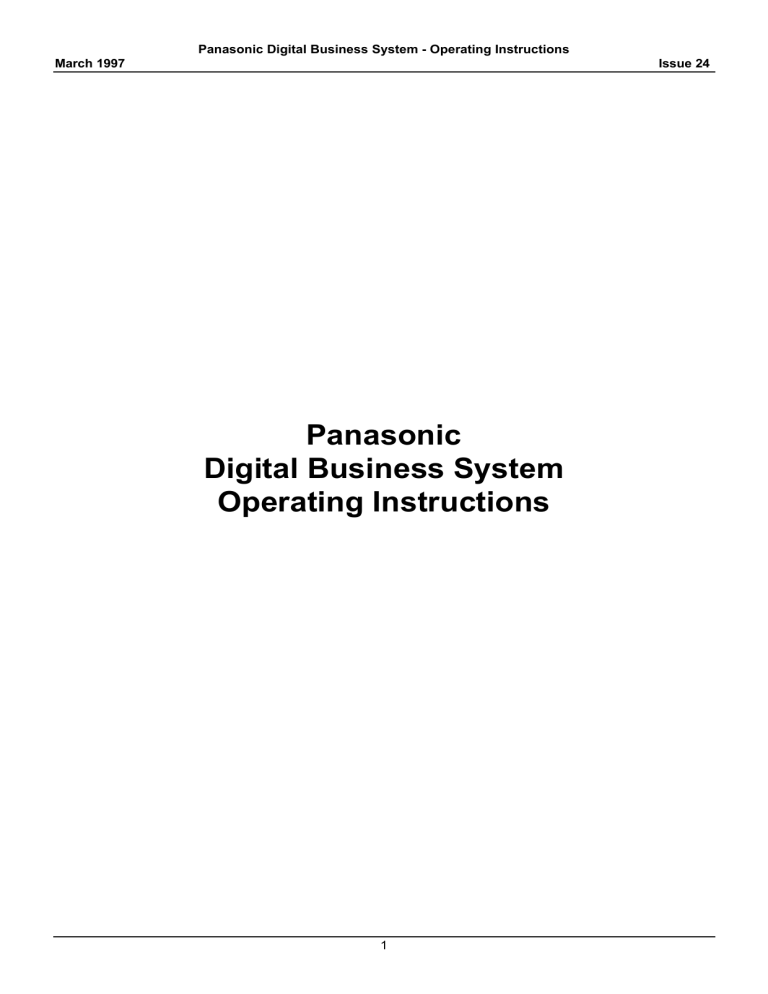 Panasonic dBs Operating instructions Panasonic dBs Operating instructions