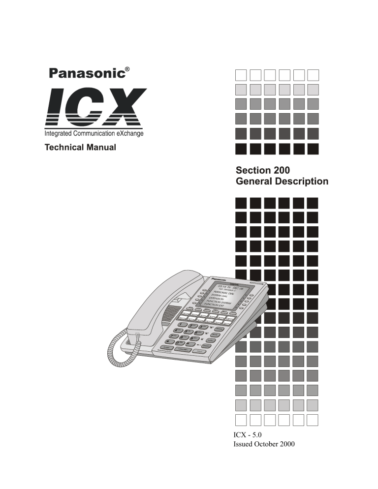 Panasonic ICX Operating instructions Panasonic ICX Operating instructions