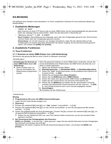 Panasonic KXMC6020G Operating instructions Panasonic KXMC6020G Operating instructions