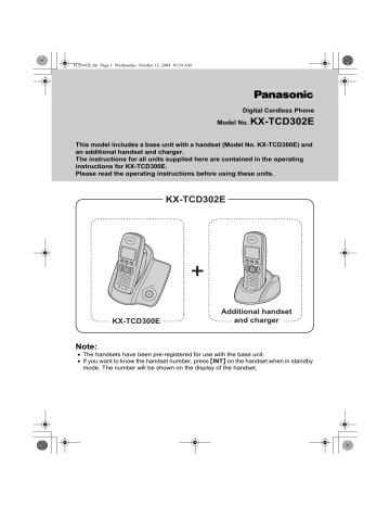 Panasonic KXTCD302E Operating instructions Panasonic KXTCD302E Operating instructions
