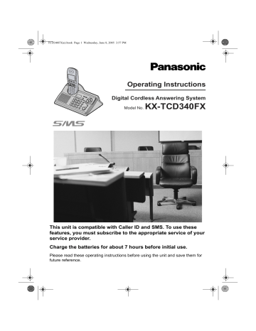Panasonic KXTCD340FX Operating instructions Panasonic KXTCD340FX Operating instructions