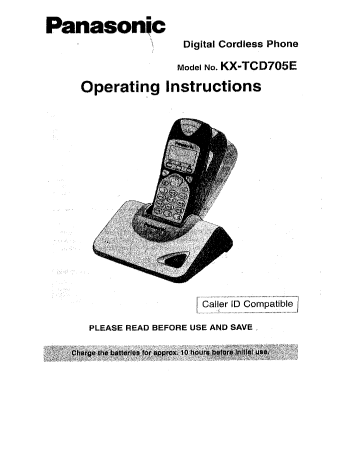 Panasonic KXTCD705 Operating instructions Panasonic KXTCD705 Operating instructions