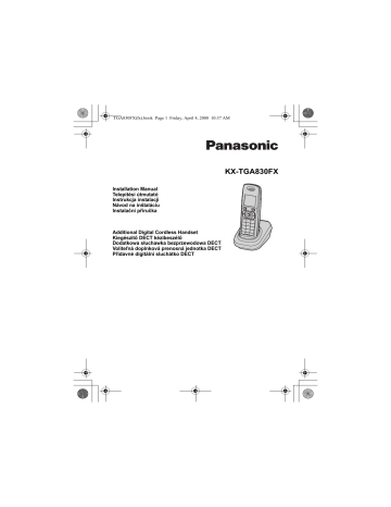 Panasonic KXTGA830FX Operating instructions Panasonic KXTGA830FX Operating instructions