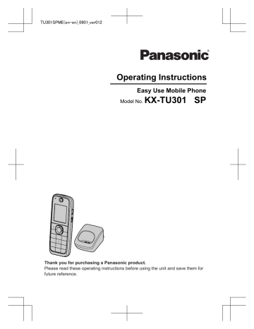 Panasonic KXTU301SPME Operating instructions Panasonic KXTU301SPME Operating instructions