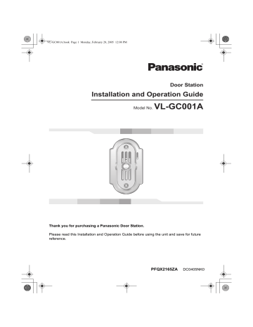 Panasonic VLGC001A Operating instructions Panasonic VLGC001A Operating instructions