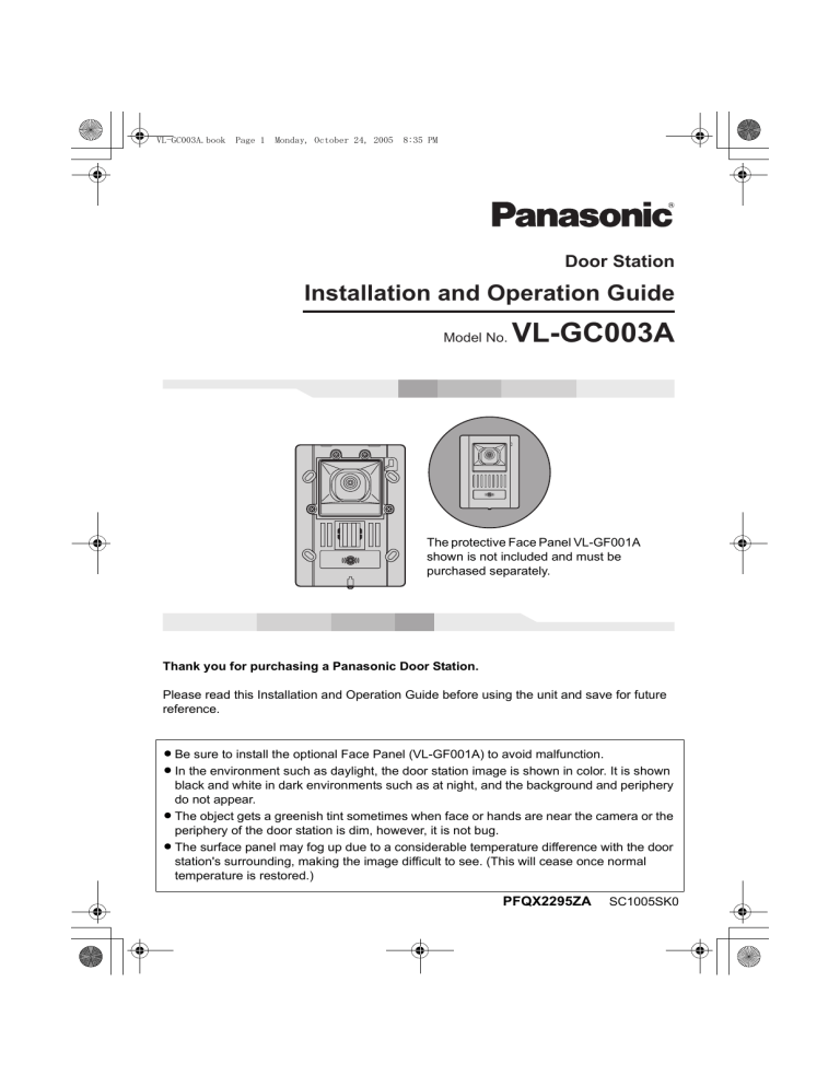 Panasonic VLGC003A Operating instructions Panasonic VLGC003A Operating instructions