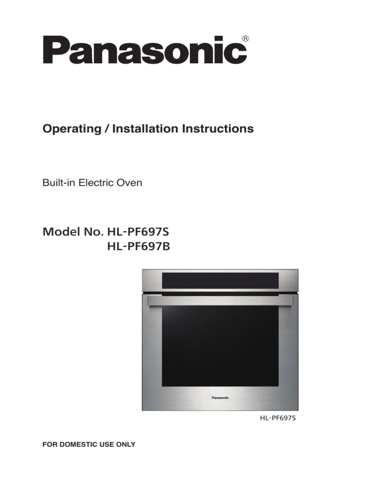 Panasonic HLPF697S, HLPF697B Operating instructions Panasonic HLPF697S, HLPF697B Operating instructions