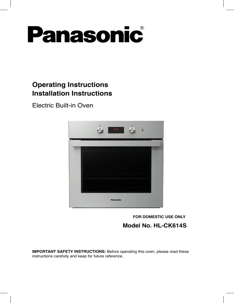 Panasonic HLCK614SBPQ Operating instructions Panasonic HLCK614SBPQ Operating instructions