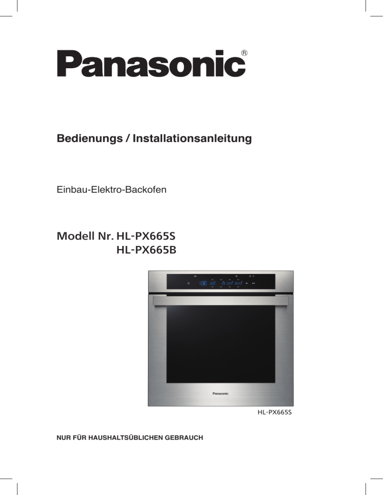 Panasonic HLPX665S, HLPX665B Operating instructions Panasonic HLPX665S, HLPX665B Operating instructions