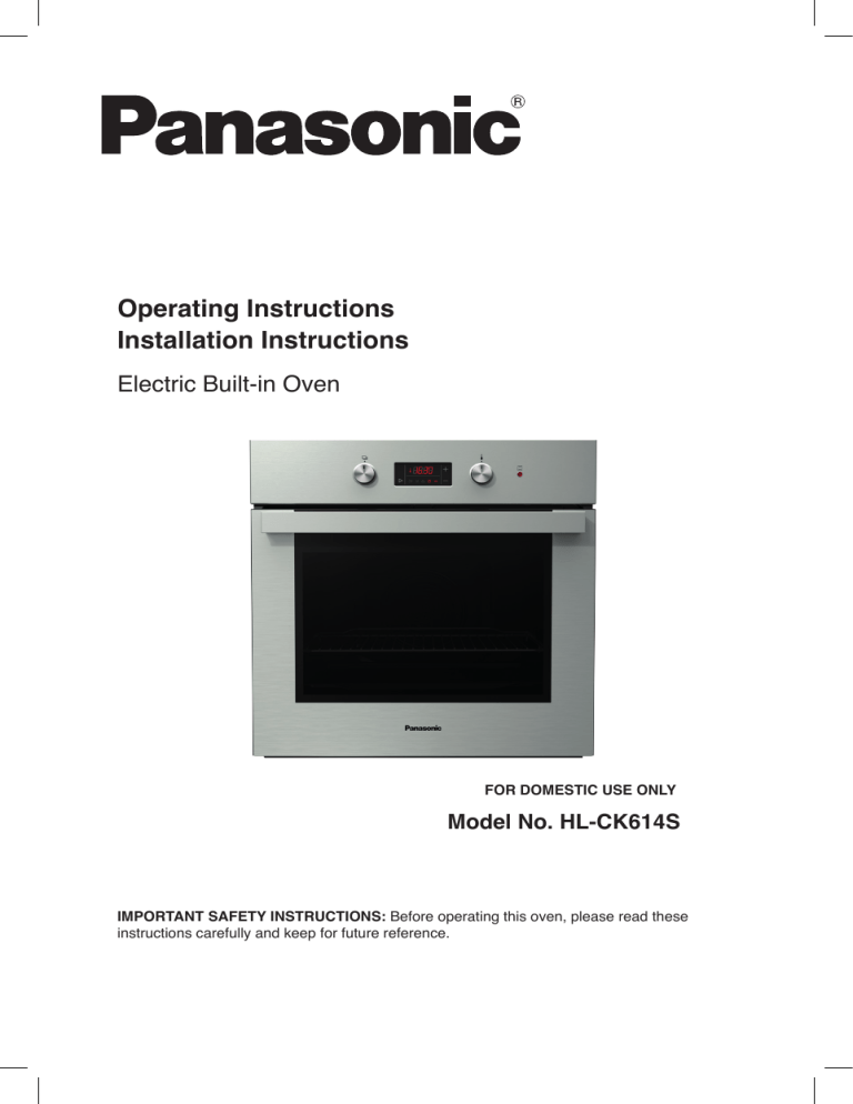 Panasonic HLCK614SBPQ Operating instructions Panasonic HLCK614SBPQ Operating instructions