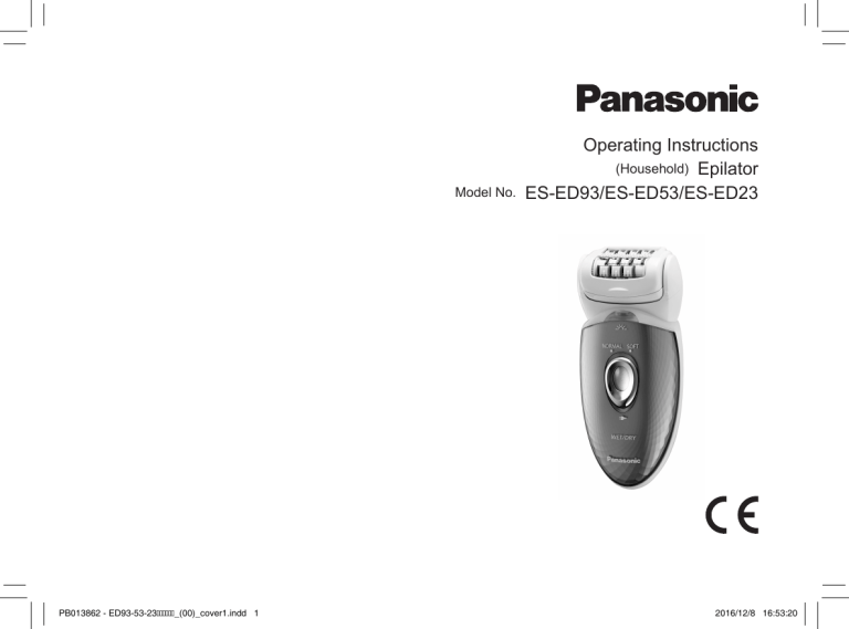Panasonic ESED53, ESED93, ESED23 Operating instructions Panasonic ESED53, ESED93, ESED23 Operating instructions