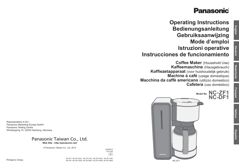 Panasonic NCZF1, NCDF1 Operating instructions Panasonic NCZF1, NCDF1 Operating instructions