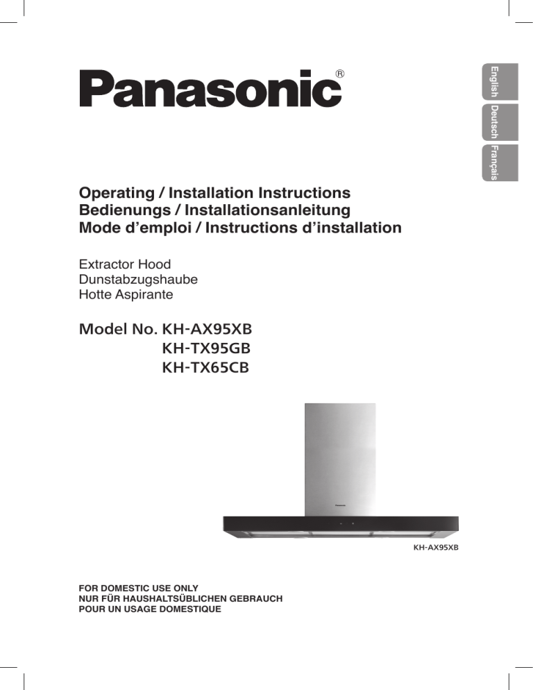 Panasonic KHTX95GB, KHAX95XB, KHTX65CB Owner's manual Panasonic KHTX95GB, KHAX95XB, KHTX65CB Owner's manual