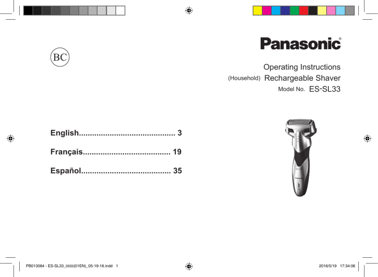 Panasonic ESSL33 Operating instructions Panasonic ESSL33 Operating instructions