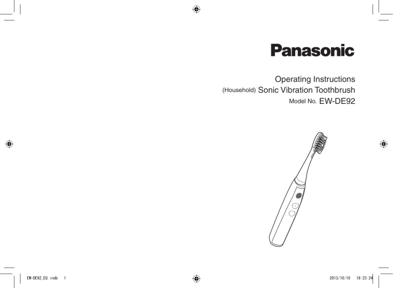 Panasonic EWDE92 Operating instructions Panasonic EWDE92 Operating instructions