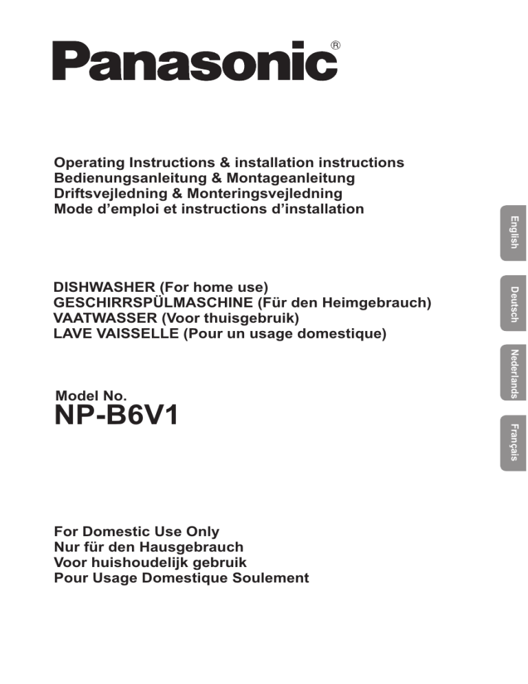 Panasonic NPB6V1FI Operating instructions Panasonic NPB6V1FI Operating instructions