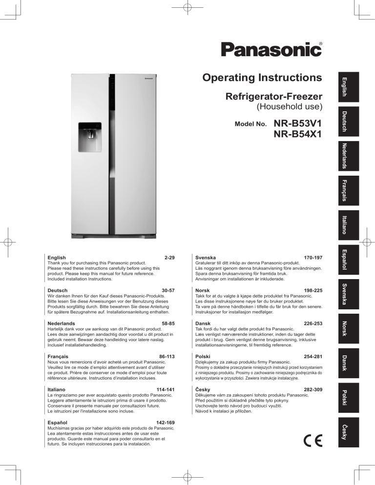 Panasonic NRB54X1 Operating instructions Panasonic NRB54X1 Operating instructions