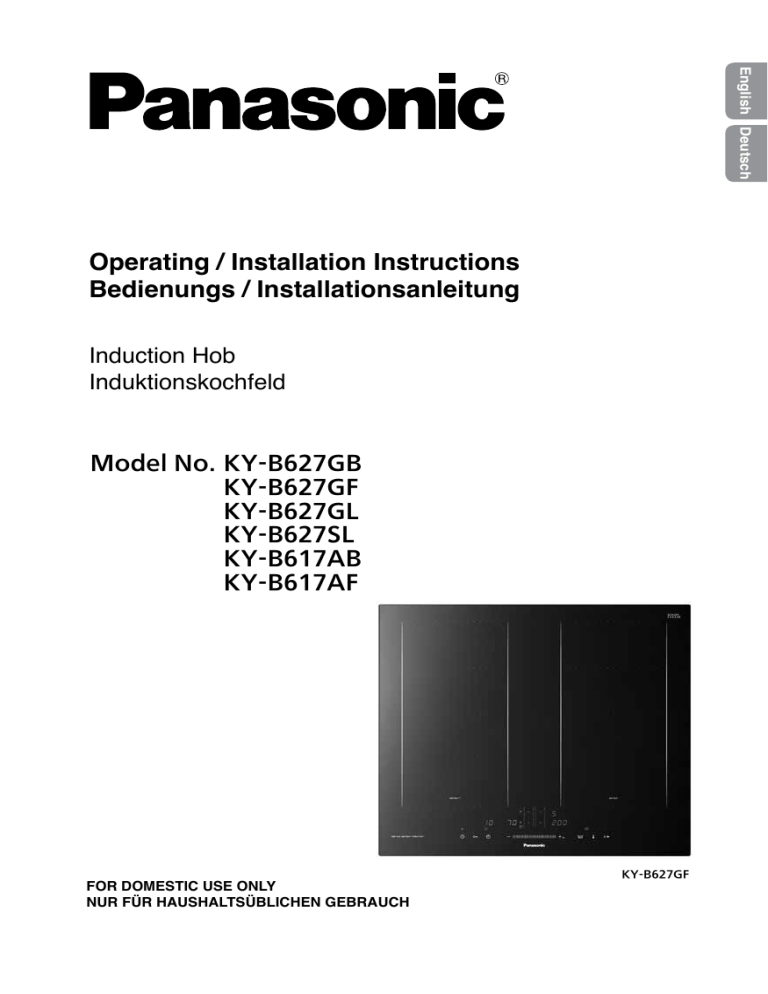 Panasonic KYB627GF, KYB617AF, KYB617AB, KYB627SL, KYB627GL, KYB627GB Operating instructions Panasonic KYB627GF, KYB617AF, KYB617AB, KYB627SL, KYB627GL, KYB627GB Operating instructions