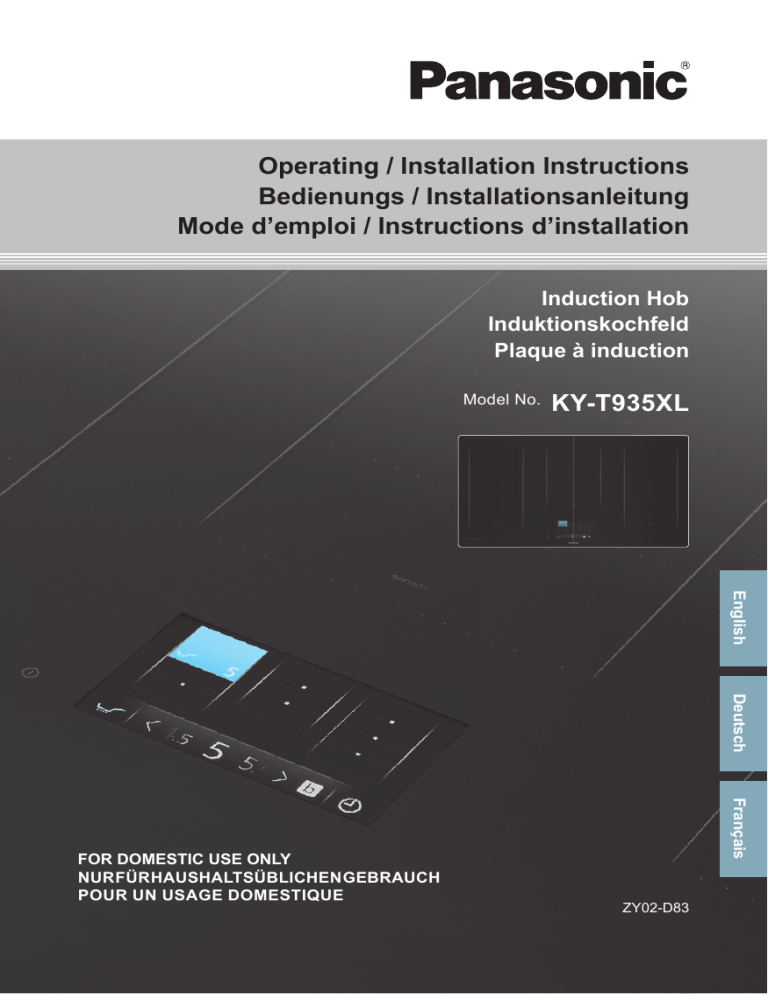 Panasonic KYT935XLEPG Owner's manual Panasonic KYT935XLEPG Owner's manual