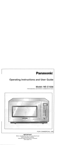 Panasonic NEC1558 Operating instructions Panasonic NEC1558 Operating instructions