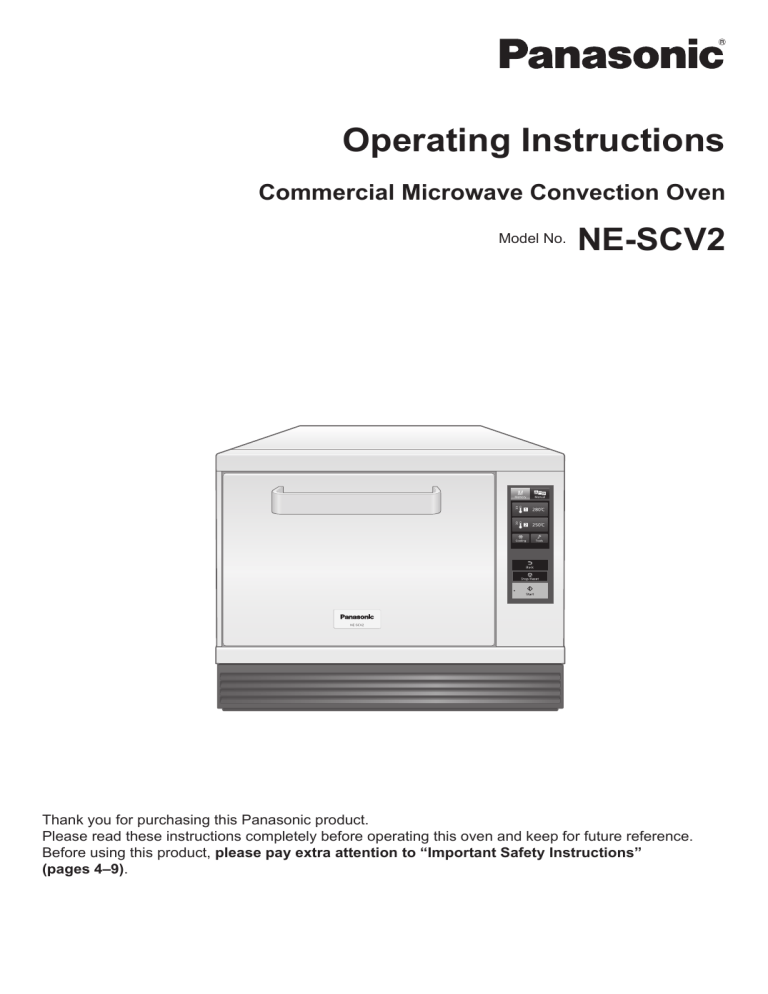 Panasonic NESCV2BPQ Operating instructions Panasonic NESCV2BPQ Operating instructions