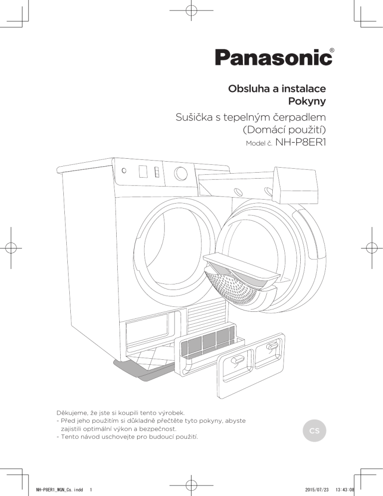 Panasonic NHP8ER1 Operating instructions Panasonic NHP8ER1 Operating instructions