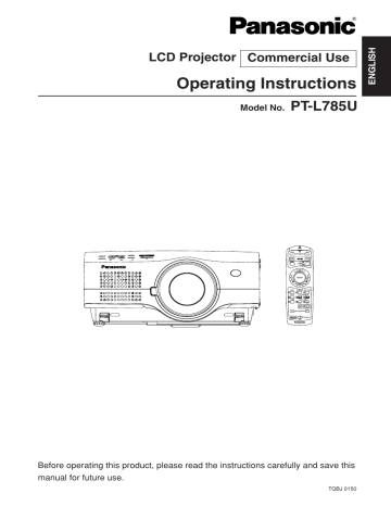 Panasonic PTL785U Operating instructions Panasonic PTL785U Operating instructions