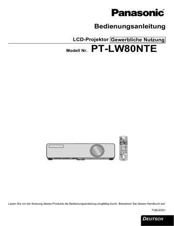 Panasonic PTLW80NTE Operating instructions Panasonic PTLW80NTE Operating instructions