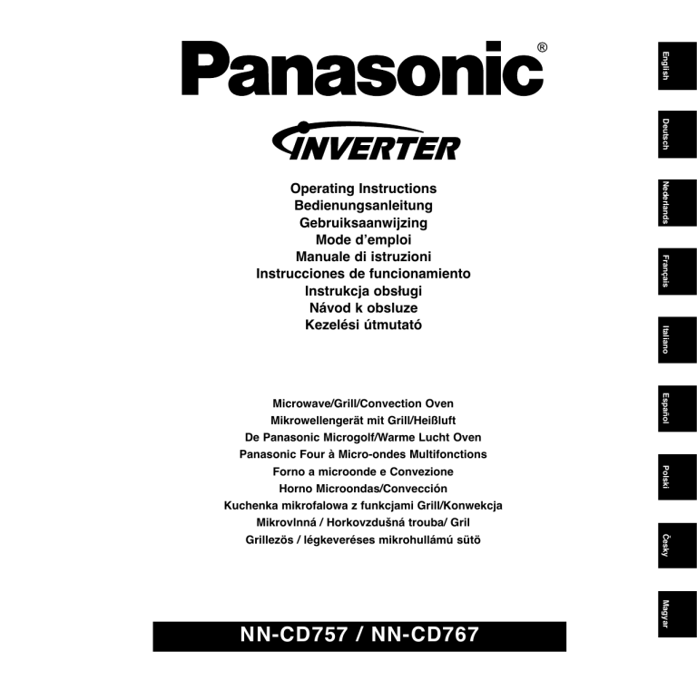 Panasonic NNCD767MEPG, NNCD757WEPG Operating instructions Panasonic NNCD767MEPG, NNCD757WEPG Operating instructions