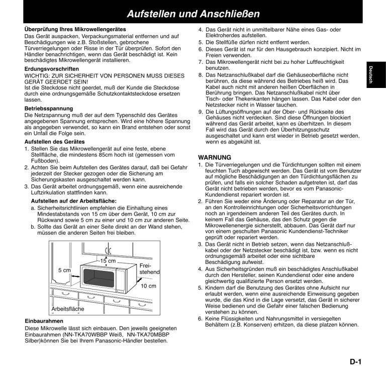 Panasonic NNCD767 Operating instructions Panasonic NNCD767 Operating instructions