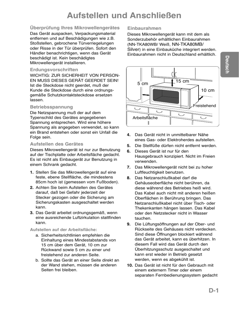 Panasonic NNCT870S, NNCT870SEPG Operating instructions Panasonic NNCT870S, NNCT870SEPG Operating instructions