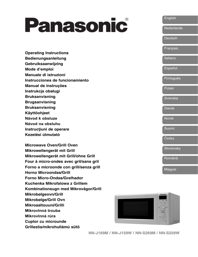 Panasonic NNS259WMWPG, NNJ159WMEPG, NNJ169MMEPG, NNS269MMEPG, NNS259WMEPG Operating instructions Panasonic NNS259WMWPG, NNJ159WMEPG, NNJ169MMEPG, NNS269MMEPG, NNS259WMEPG Operating instructions