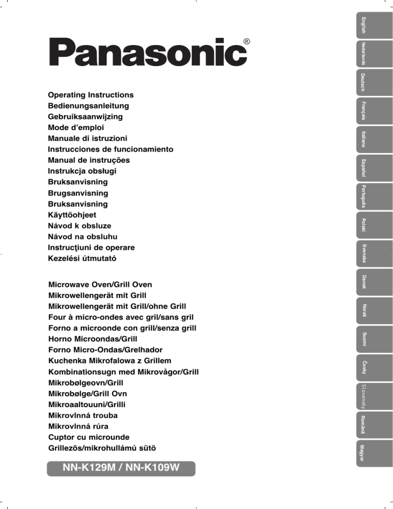 Panasonic NNK109WMWPG, NNK129MMWPG, NNK129MMEPG, NNK109WMEPG Operating instructions Panasonic NNK109WMWPG, NNK129MMWPG, NNK129MMEPG, NNK109WMEPG Operating instructions