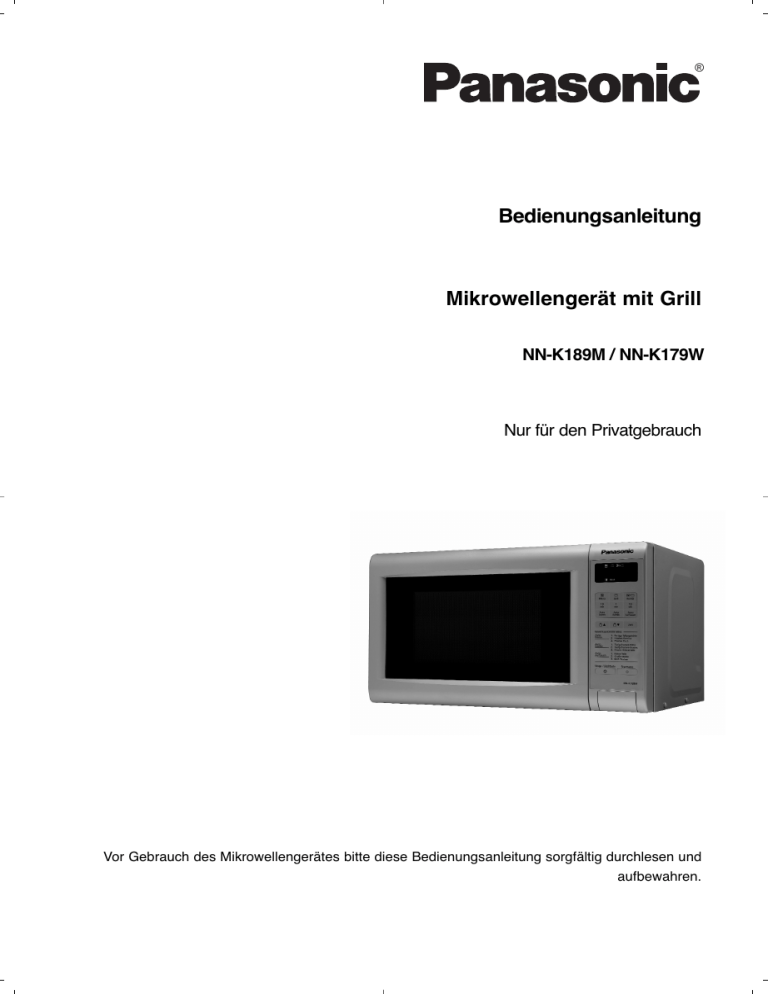 Panasonic NNK189MMGPG, NNK179WMGPG Operating instructions Panasonic NNK189MMGPG, NNK179WMGPG Operating instructions