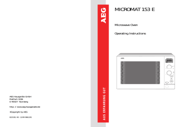 AEG MC153EA User manual AEG MC153EA User manual