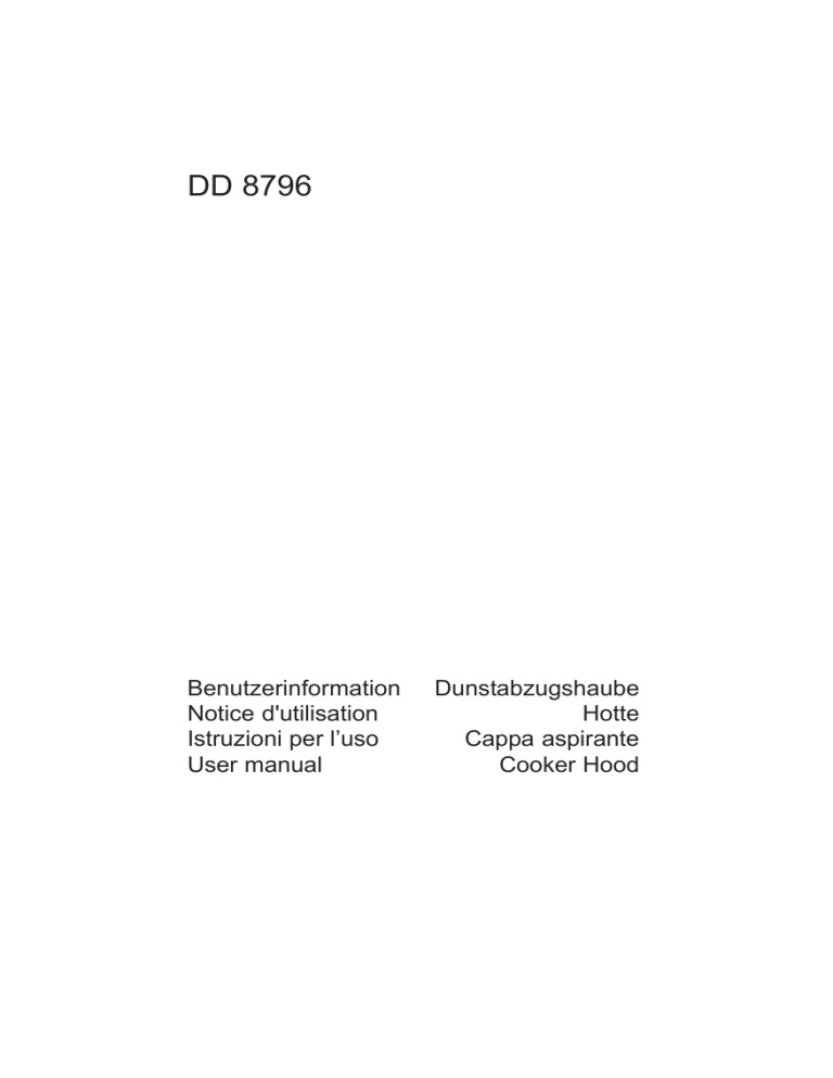 Aeg-Electrolux DD8796A User manual Aeg-Electrolux DD8796A User manual