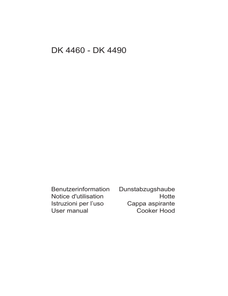 Aeg-Electrolux DK4490-M User manual Aeg-Electrolux DK4490-M User manual