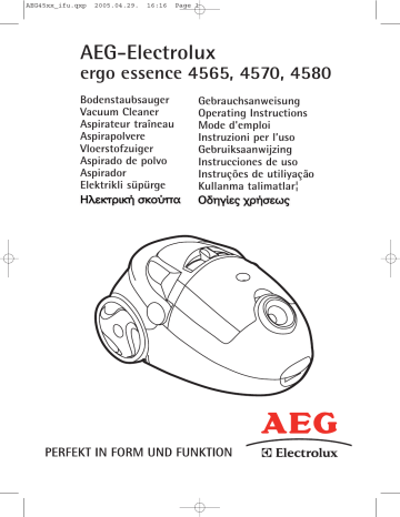 Aeg-Electrolux AEG4580 User manual Aeg-Electrolux AEG4580 User manual