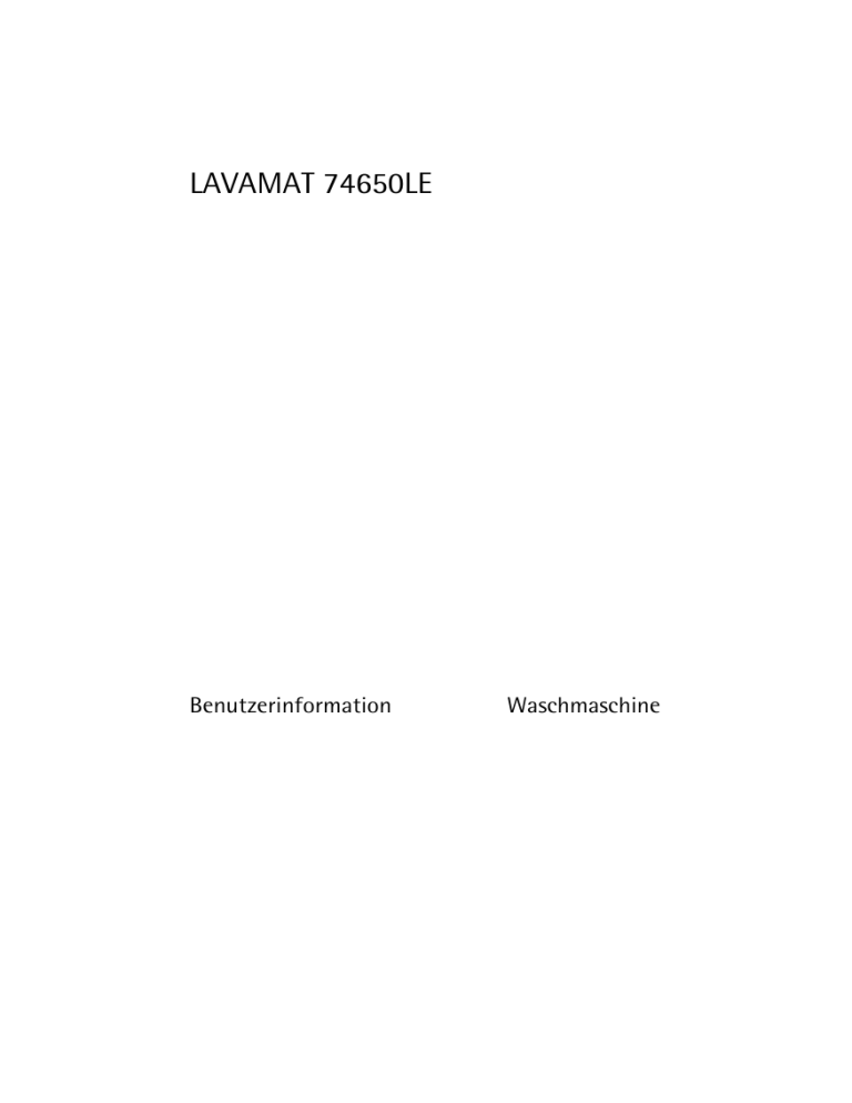 AEG L 74650LE User manual AEG L 74650LE User manual