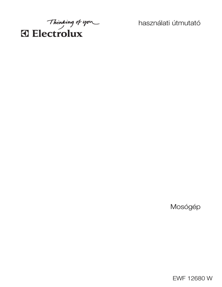 Electrolux EWF12680W User manual Electrolux EWF12680W User manual