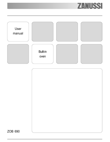 Zanussi ZOB690X User manual Zanussi ZOB690X User manual
