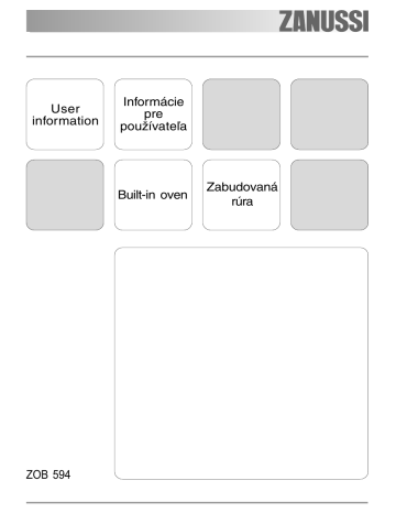 Zanussi ZOB594XQ User manual Zanussi ZOB594XQ User manual
