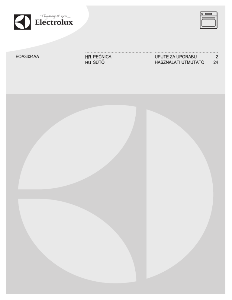 Electrolux EOA3334AAX User manual Electrolux EOA3334AAX User manual