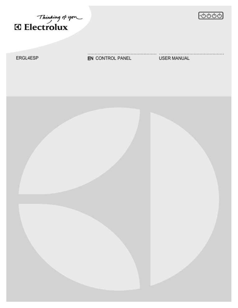 Electrolux ERGL4EWE User manual Electrolux ERGL4EWE User manual