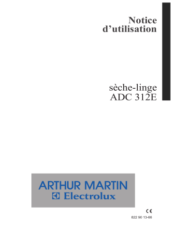 ARTHUR MARTIN ADC312E User manual ARTHUR MARTIN ADC312E User manual