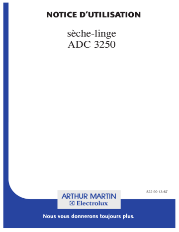 Arthur_Martin ADC3250 User manual Arthur_Martin ADC3250 User manual